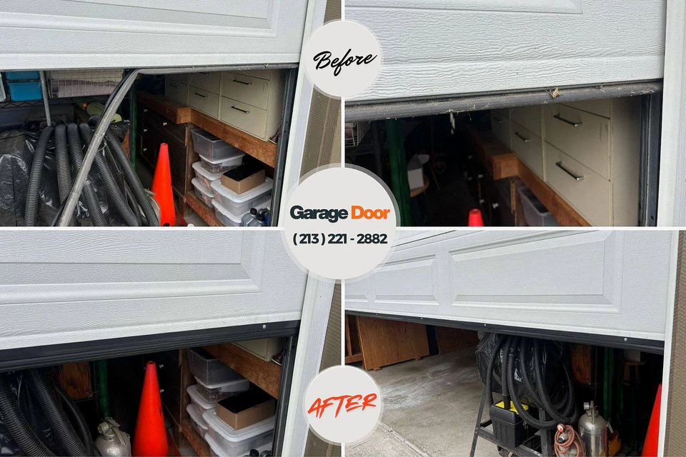 Before and after: garage door opener repair Fruitland, IA